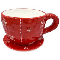 Filiżanka dekoracyjna `Śnieżynki Czerwone`